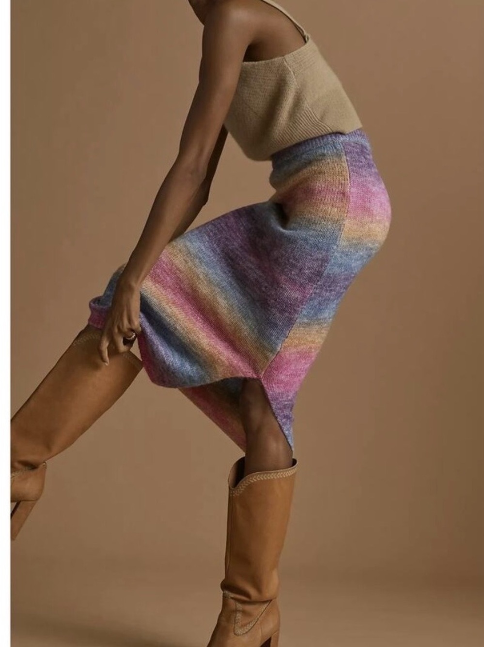 Anthropologie Multicolor Striped Pencil Skirt